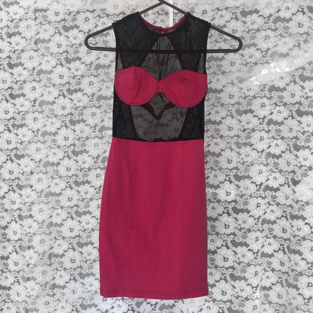 NAMELESS COCKTAIL DRESS SHEER CUTOUT BUSTIER PARTY